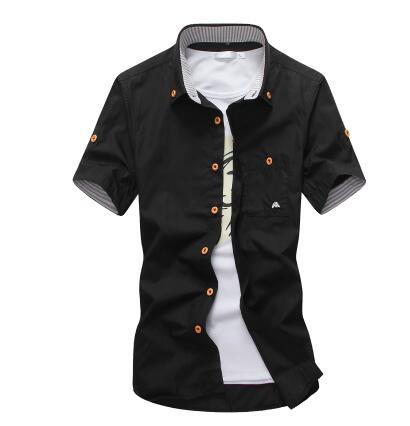 Embroidered men's shirts stylish casual button-up top