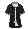 Embroidered men's shirts stylish casual button-up top