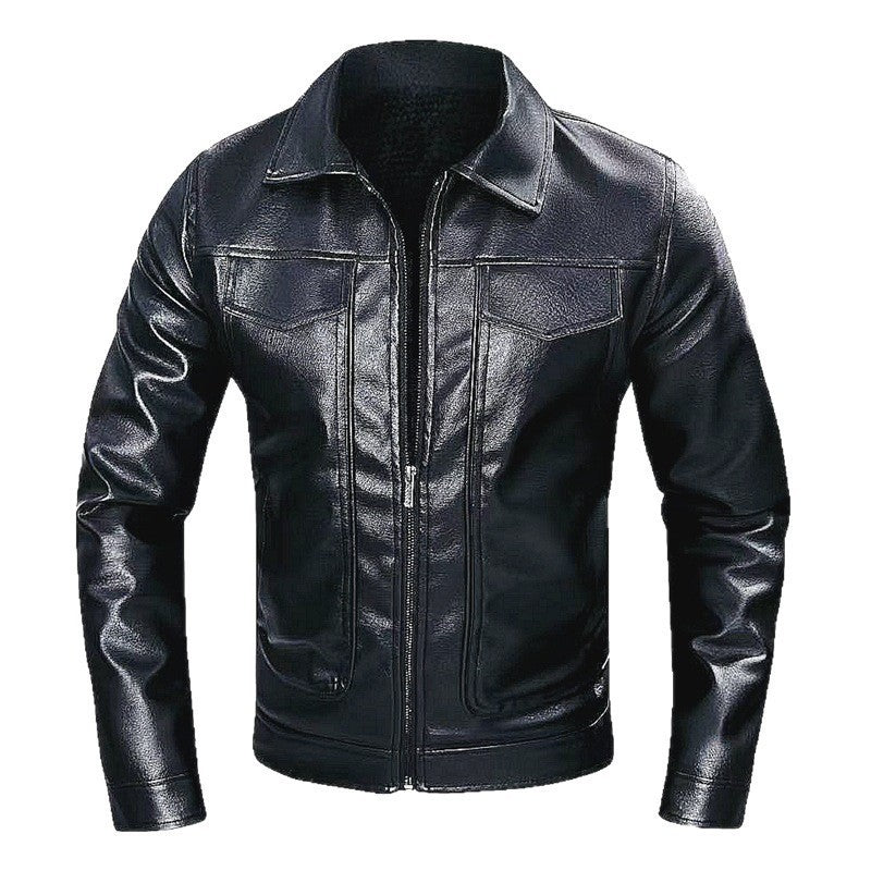 Men's casual lapel jacket stylish short design