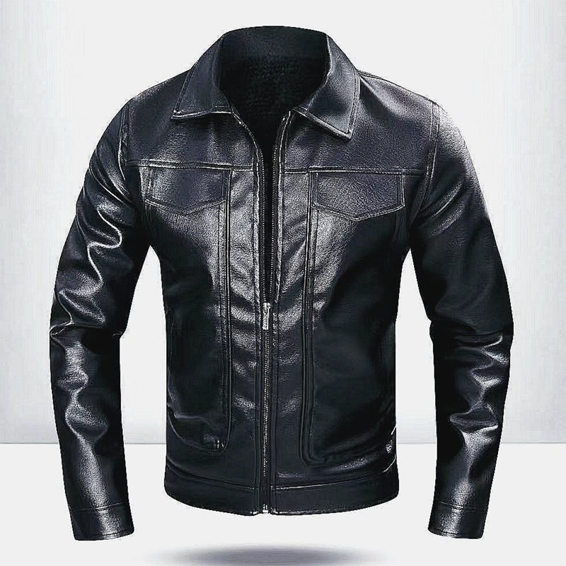 Men's casual lapel jacket stylish short design