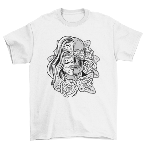 Undead Sugar Skull Girl T-shirt