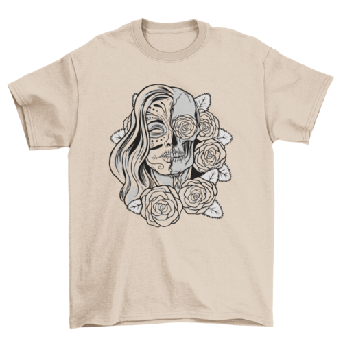 Undead Sugar Skull Girl T-shirt
