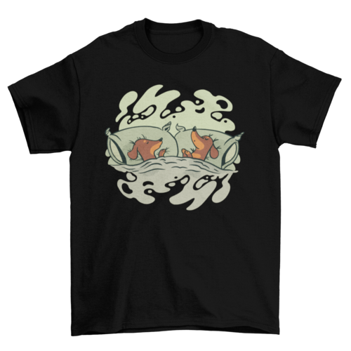 Sleeping dachshunds t-shirt