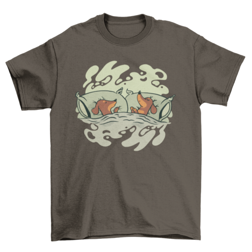 Sleeping dachshunds t-shirt