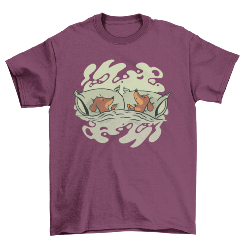 Sleeping dachshunds t-shirt