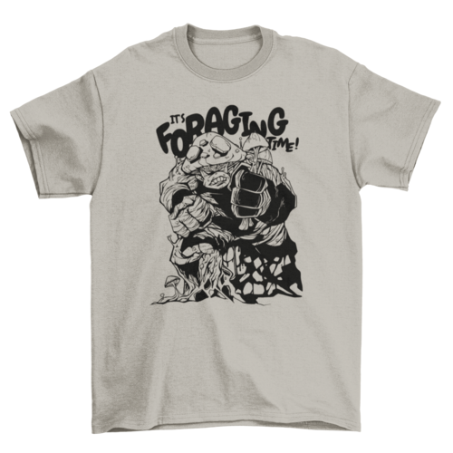 Foraging time mushroom t-shirt
