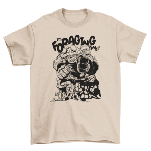 Foraging time mushroom t-shirt