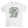 Gothic gargoyle statue t-shirt