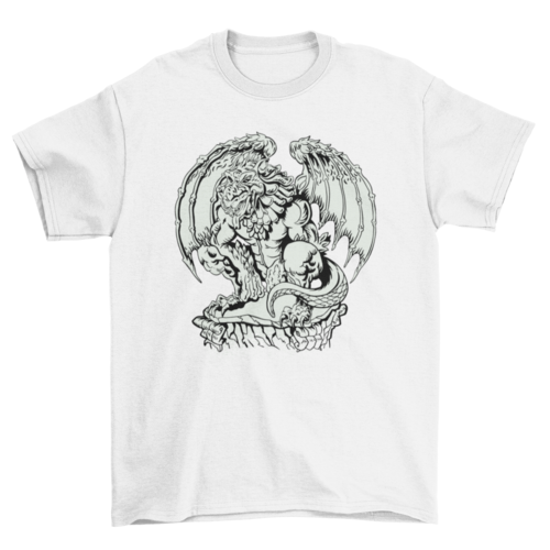 Gothic gargoyle statue t-shirt