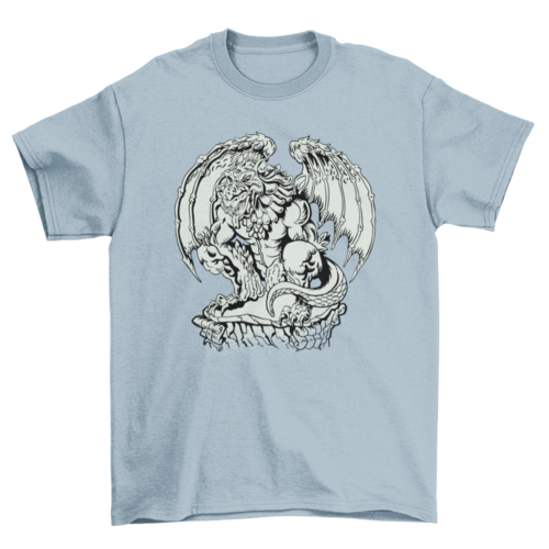 Gothic gargoyle statue t-shirt