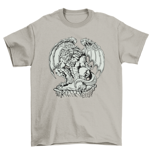 Gothic gargoyle statue t-shirt