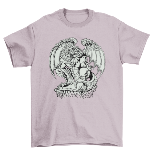 Gothic gargoyle statue t-shirt