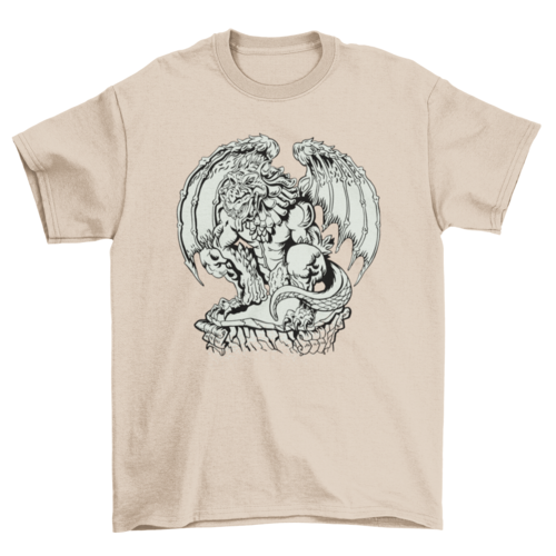 Gothic gargoyle statue t-shirt