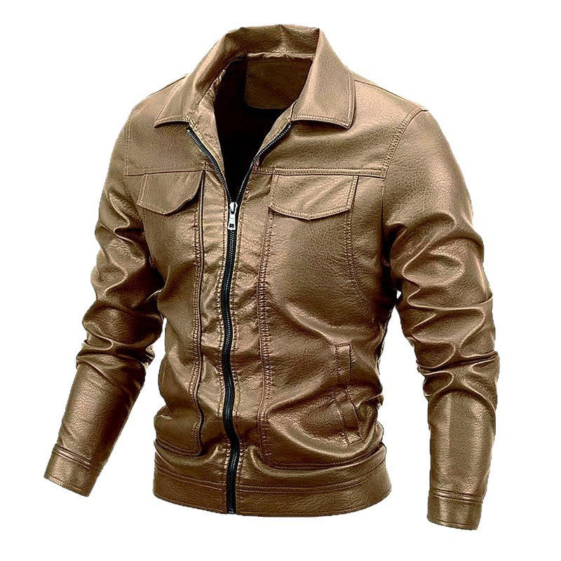 Men's casual lapel jacket stylish short design