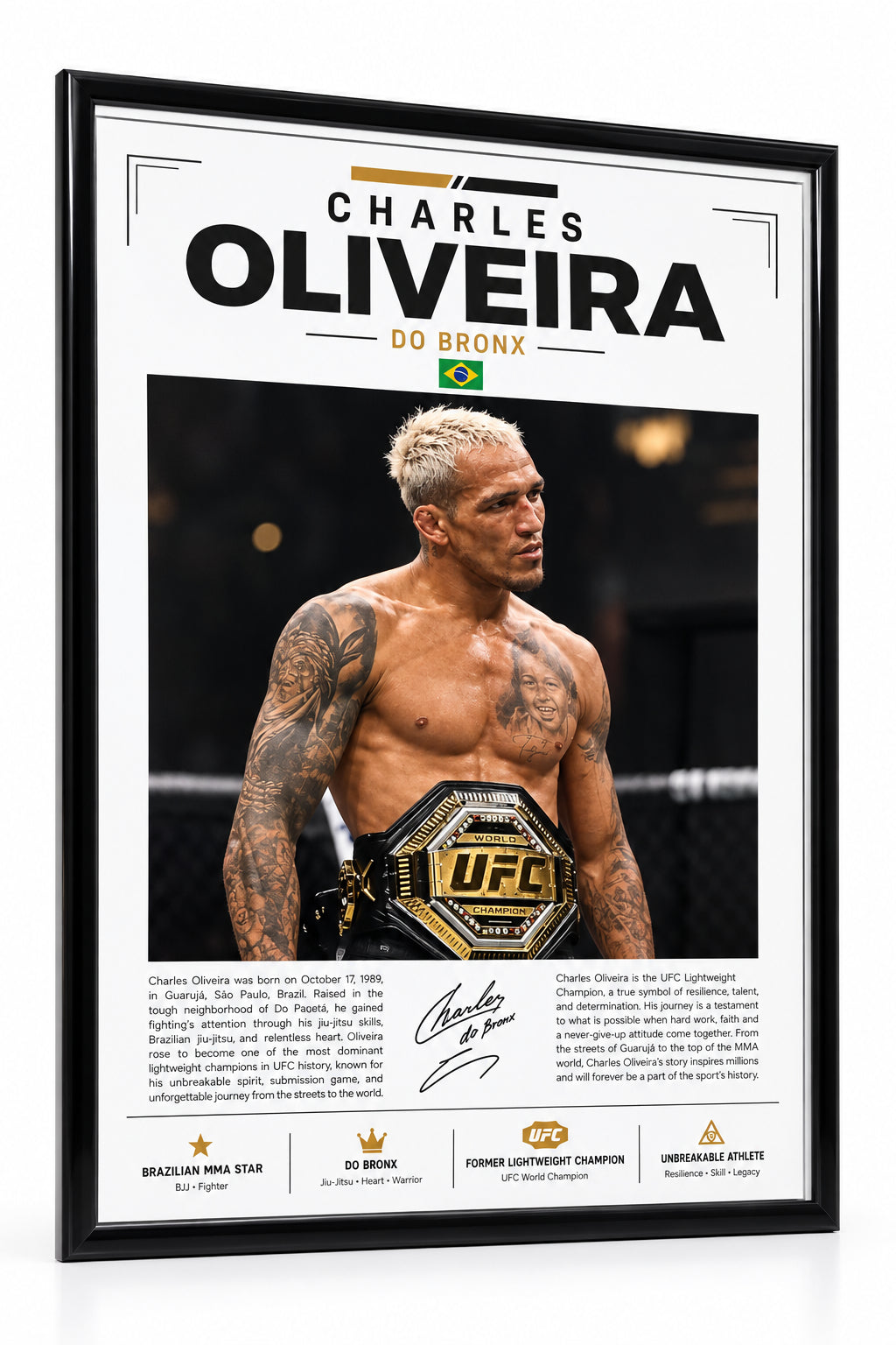 Charles Oliveira “Do Bronx” Champion Tribute Poster 🇧🇷